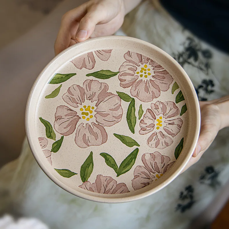 

Элегантная керамическая тарелка, стильная тарелка для стейка в стиле вестерн, плоская тарелка высокого качества