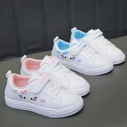 Nuove scarpe sportive primavera estate per bambini Sanrio Hello Kitty Tenis Sneakers Scarpe da tavolo Scarpe in pelle PU impermeabili con suola morbida