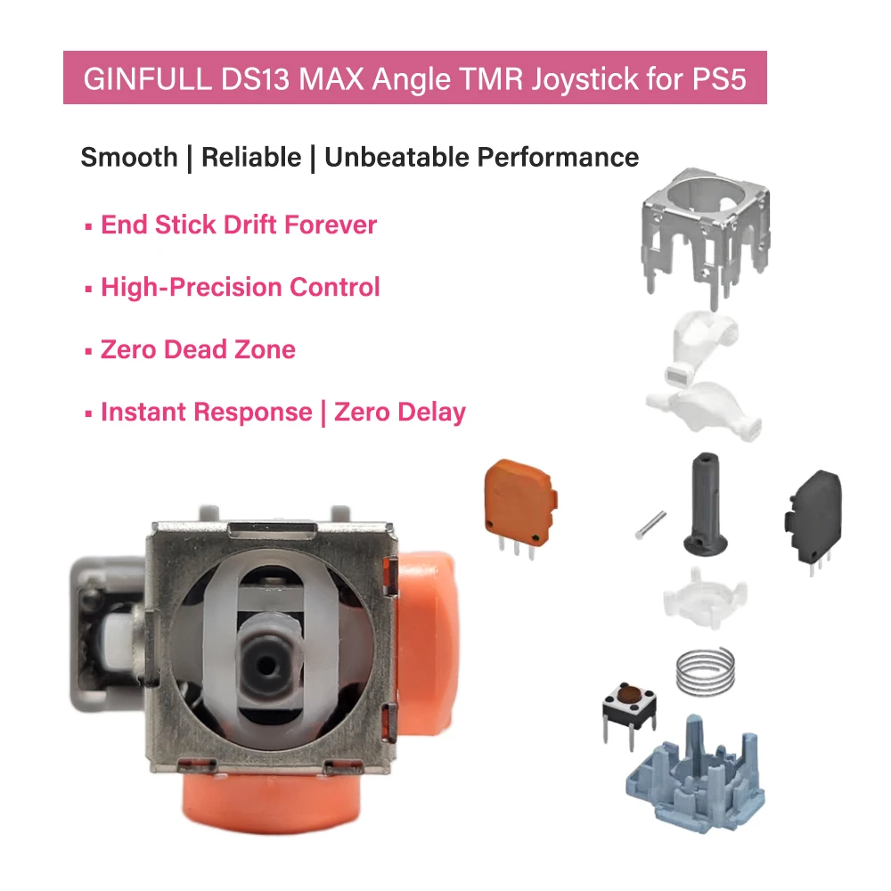 TMR磁気スティック GINFULL DS13MAX GinFull DS13 MAX Angle TMR Electromagnetic Joystick for PS5