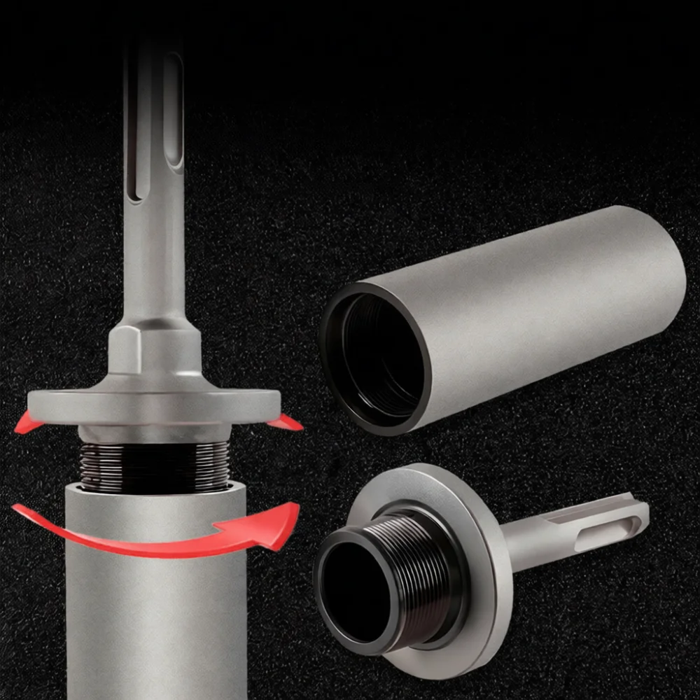 Heavy Duty Detachable Piling Tool SDS Plus For Electric Hammer Pipe Driving Fence Post Anchor Fixing Construction Site Accessory