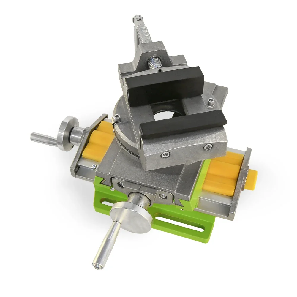 ALLSOME 2 in 1 Milling Drilling Precision Vise Swivel Base Table Aluminium Alloy Compound Worktable