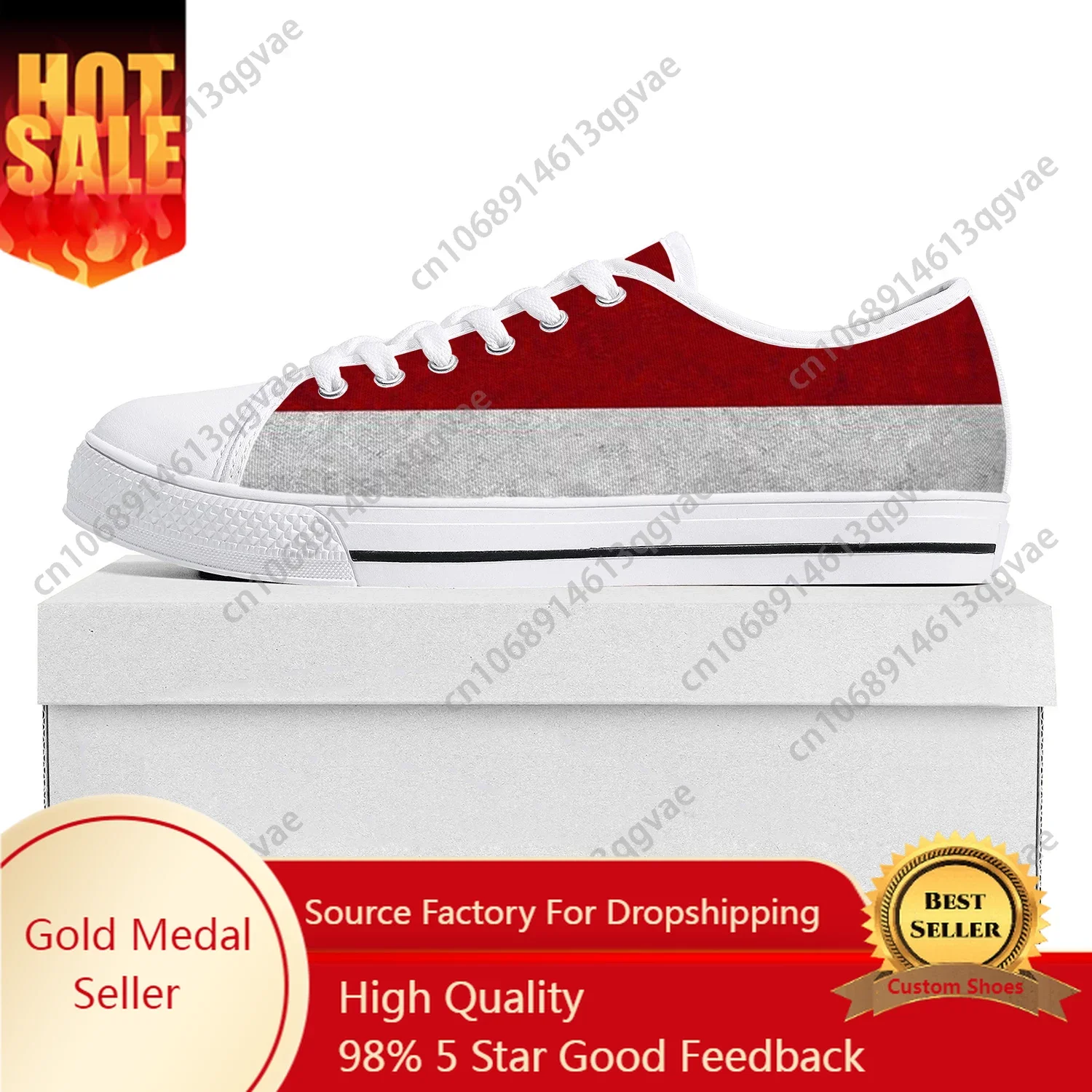 

Indonesia Flag Low Top High Quality Sneakers Mens Womens Teenager Canvas Sneaker Prode Casual Couple Shoes Custom Shoe