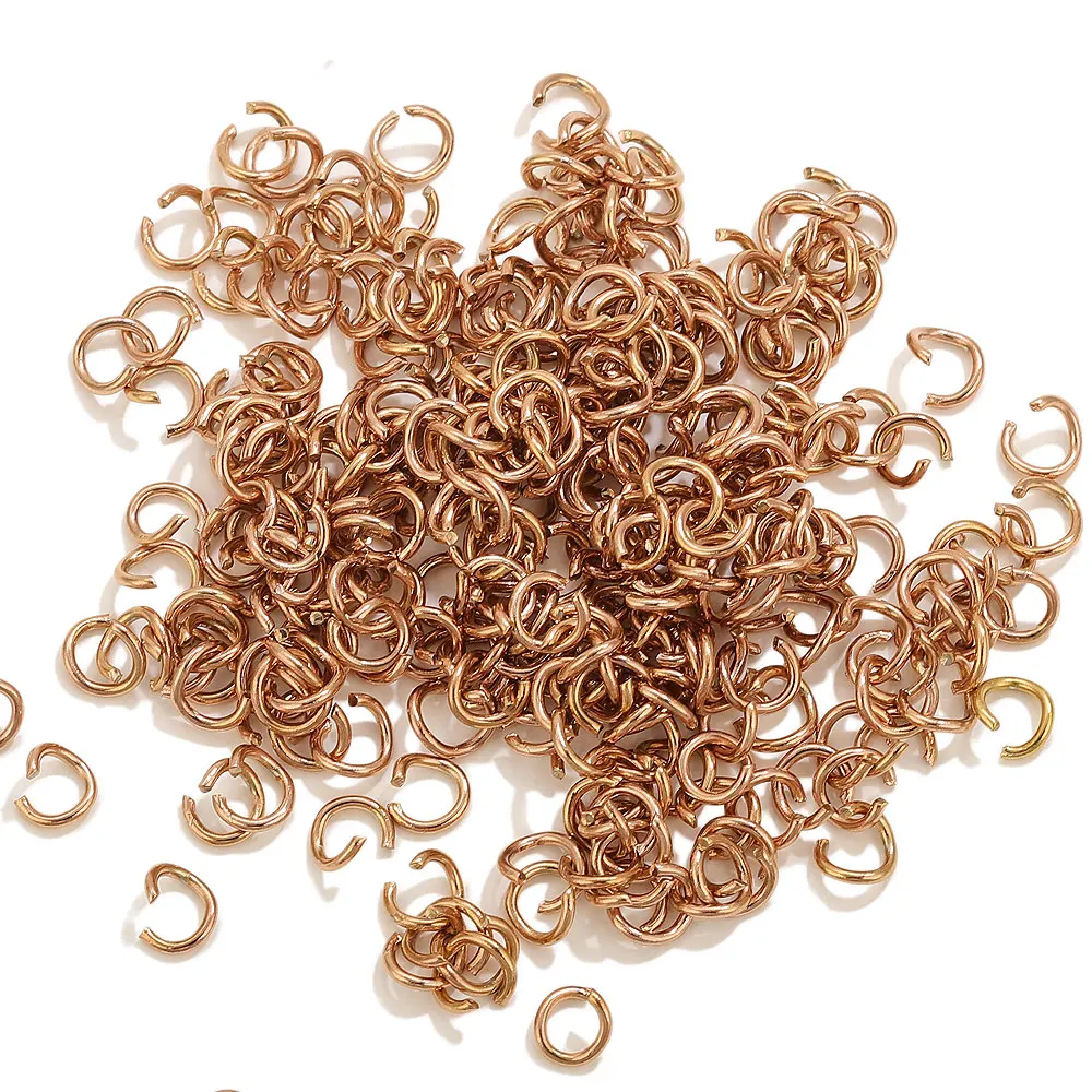 100pcs Stainless Steel Rose Gold Jump Rings For Jewelry Making O-rings DIY Necklace Earring Bracelet Jewelry Handmade Material