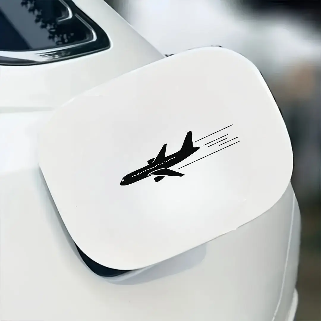 Waterproof Decal for Car Window Motorcycle Helmet Laptop BodyFlat Airplane Vinyl Sticker, Dynamic Flight Silhouette