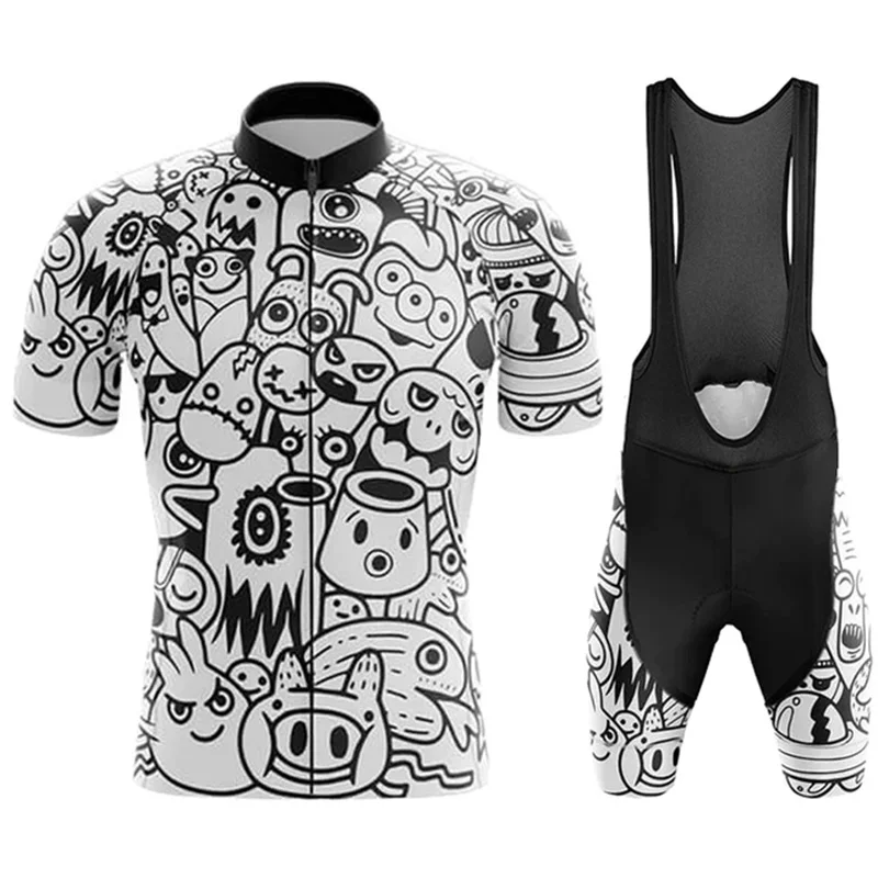 Image of 2026 Herren-Radtrikot-Set mit Cartoon-Motiv, Kurzarm, Sommer-Fahrradbekleidung, Atmungsaktive Radsportkleidung