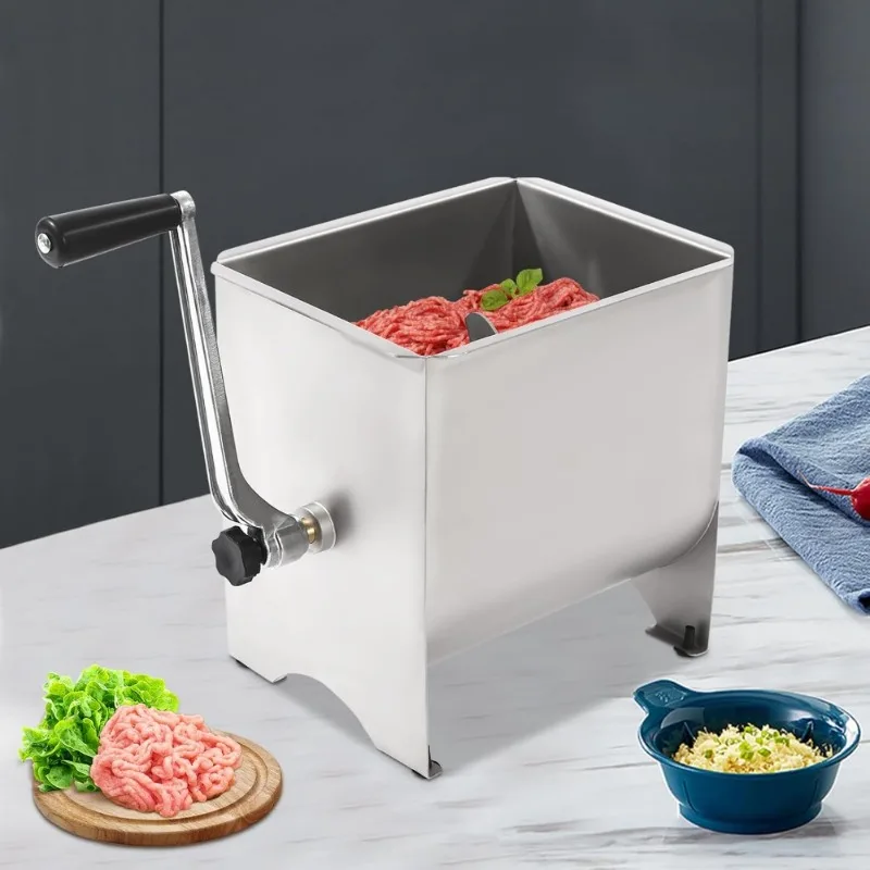 Mezcladora y Picadora de Carne de Acero Inoxidable con Capacidad de 20 LB para Procesamiento de Alimentos y Elaboración de Rellenos en la Cocina del Hogar, Fácil de Limpiar