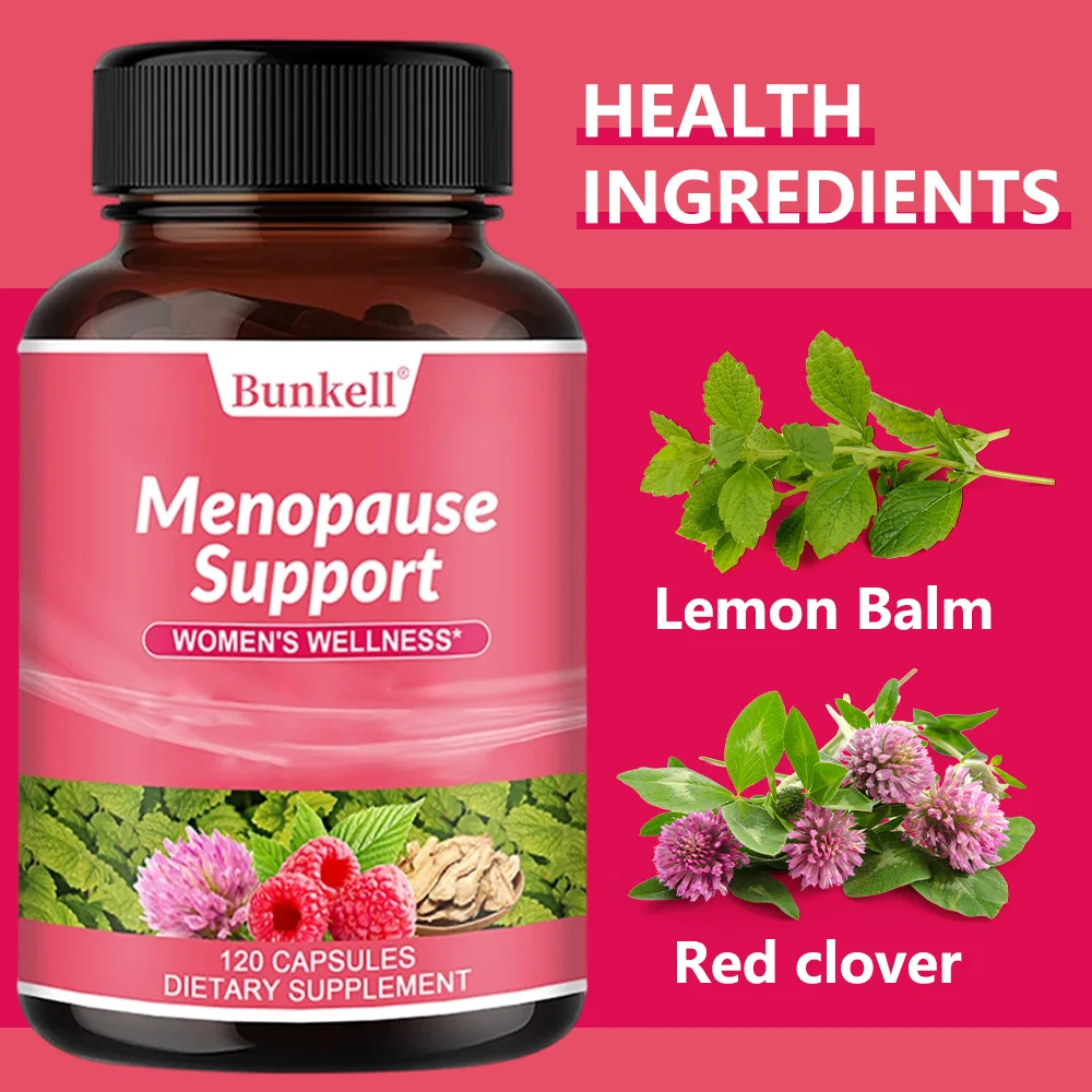 Menopausal supplement for women, containing angelica - helps improve mood health, sleep quality, and thyroid balance.