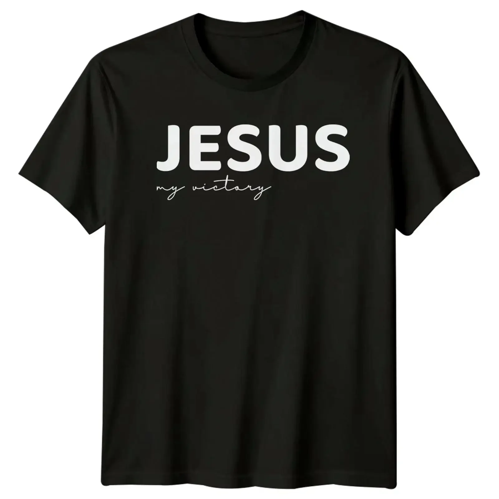 Jesus Mein Sieg T Shirt Glaubensbasiertes Christentum Geschenk für Sie und Ihn vintage Washed Comfortable Breathable