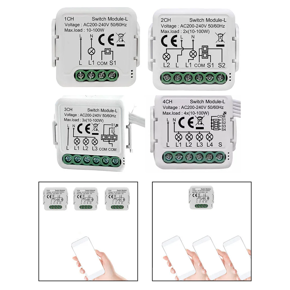 For GIRIER For ZigBees Smart Light Switch Module 230V, Neutral-Free Smart DIY Lighting Circuit Breaker For Alexas Googles Home