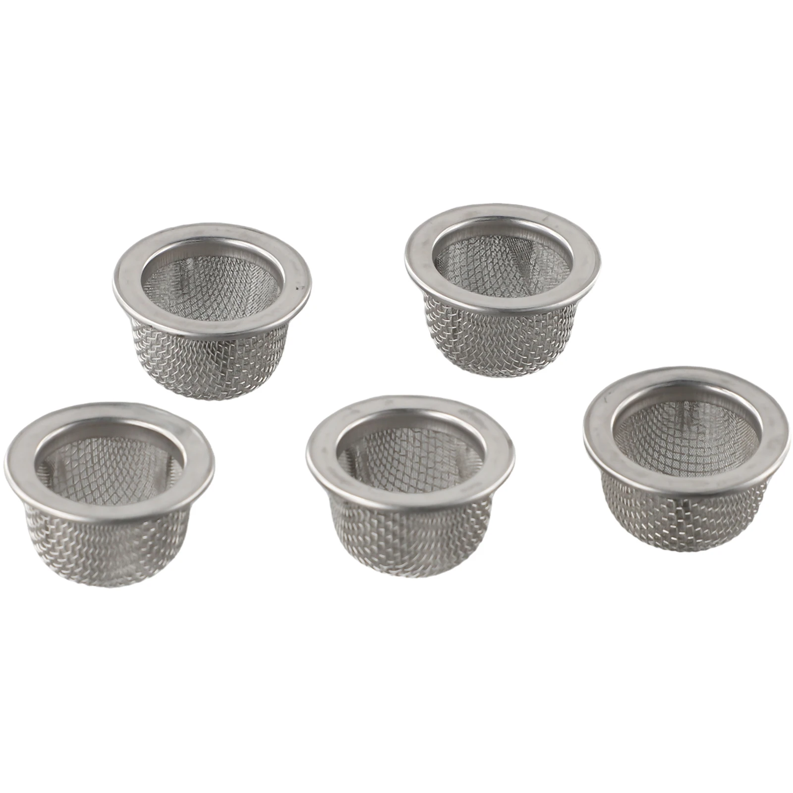 Stainless Steel Double Layer Screen Filter Bowls for Cocktail Shaking Whiskey Filtering and Drink Serving at Home Bar 5 Pack