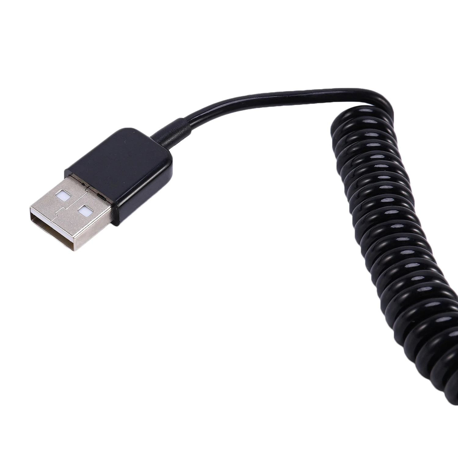 A29F-Spiral Coiled USB A Male To A Female Adapter Adaptor Cable 1M 3FT