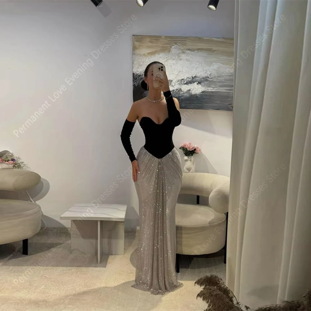 

Женские вечерние платья с милым воротником и русалкой, с открытыми плечами и длинными рукавами, платья для выпускного вечера, коктейльные вечерние платья, Vestidos De Noche по индивидуальному заказу