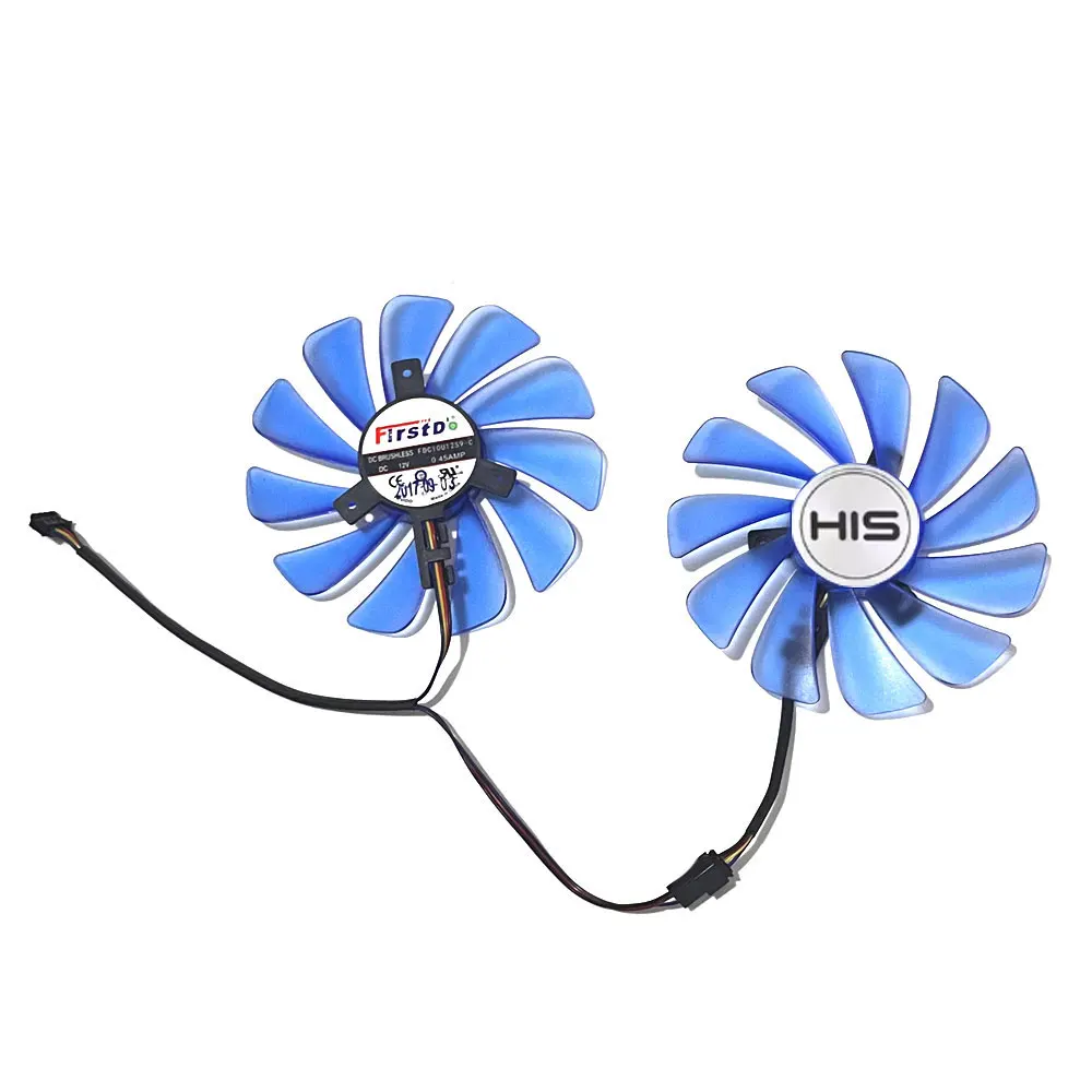 New 1SET FDC10U12S9-C CF1010U12S 95MM 4PIN 0.45A Video Card Cooling Fan,For HIS Radeon RX 580 RX 590 ICE QX2 OC 8GB VideoCard