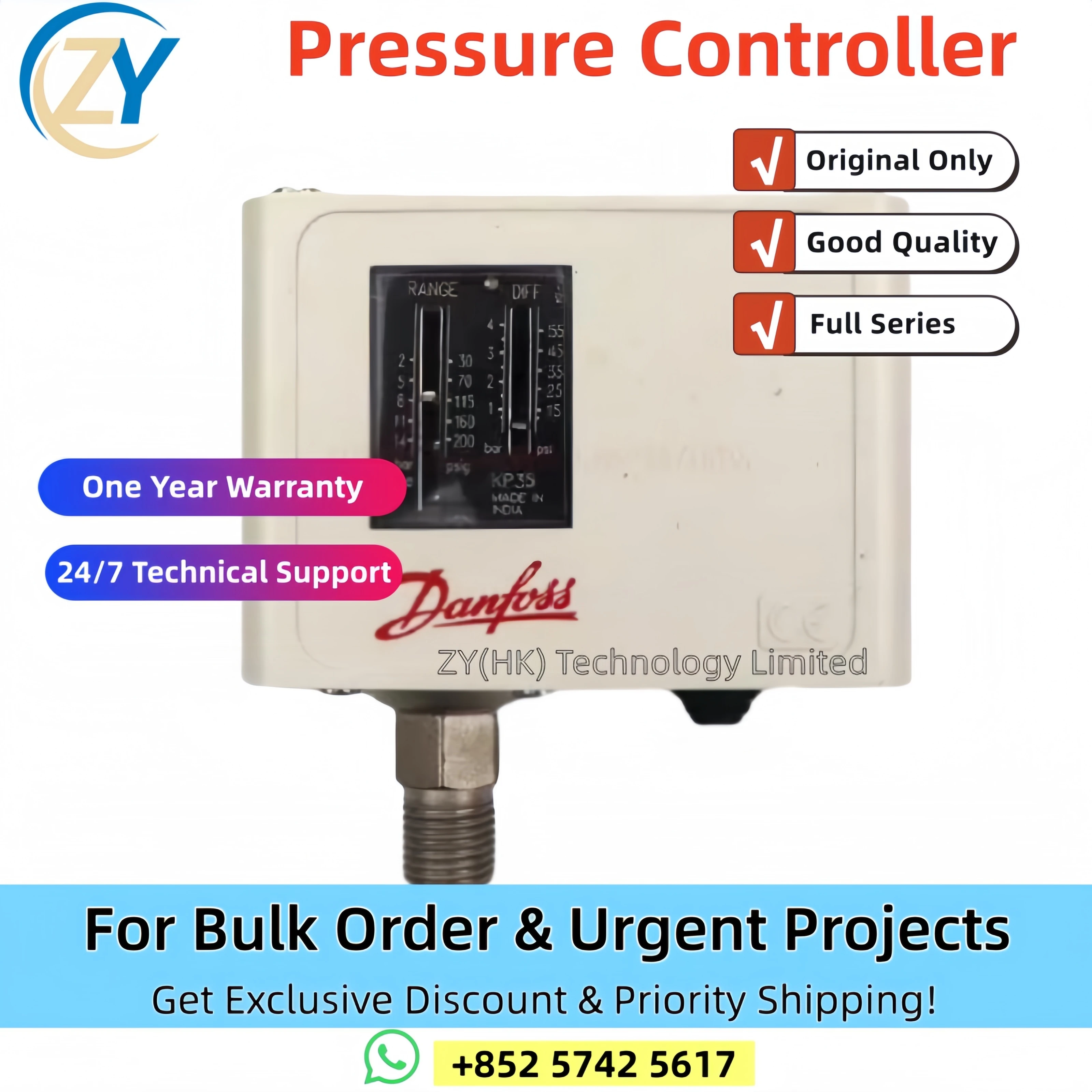 Danfoss KP35 KP36 KP1 KP2 KP5 KP15 Pressure Controller Switch Relay Genuine Original Fast Shipping New & In Stock