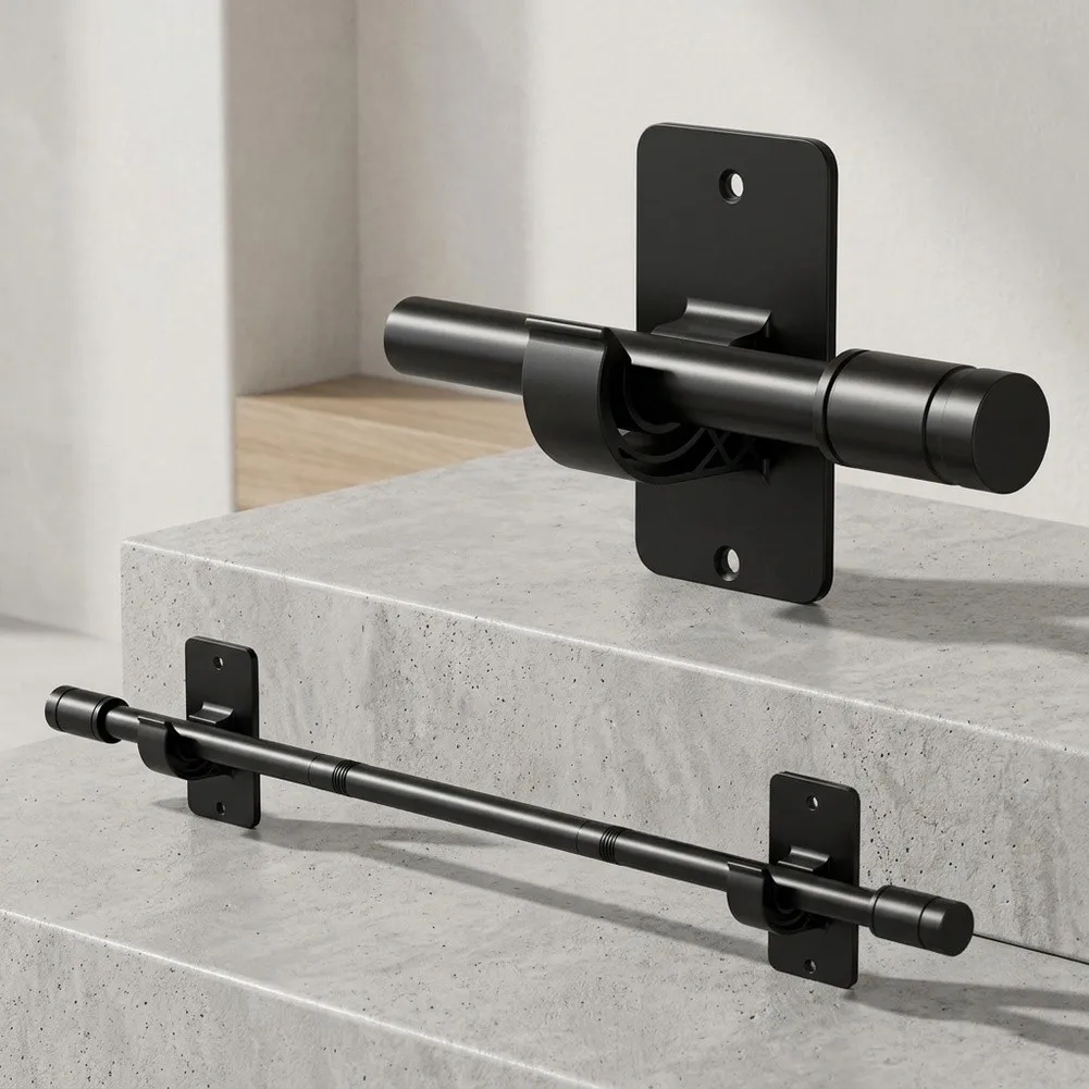 Stick-Mount ABS Bracket Pair for Curtain Rods No Wall Damage For Heavy-Duty Performance Rod Diameter Limit 1.5 cm