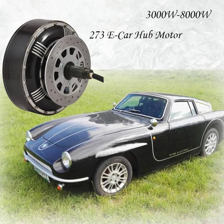 Dual Hub Motor 8000W 96V Concave Design Brushless DC Gearless In Wheel Electric Hybrid Car Conversion Kit