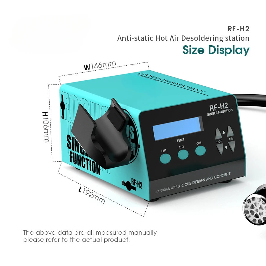 1000W Anti-static Hot Air Gun Soldering Station Digital Display For Phone Motherboard IC Automatic Welding Repair Tool