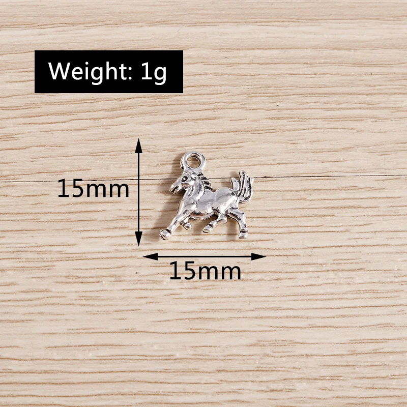 Tusember 20 Stück Legierungs-Anhänger in Form von Eule, Bär, Elefant und Pferd für Schmuck, Halsketten, DIY-Armbänder, Ohrringe, Zubehör und Bastelarbeiten – Detail 27