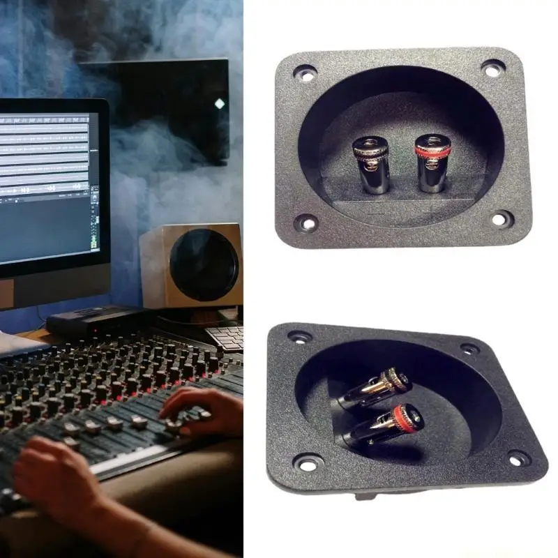 F62C Coppers Banana Socket Speaker Terminals Speaker Connection Box Speaker Accessori