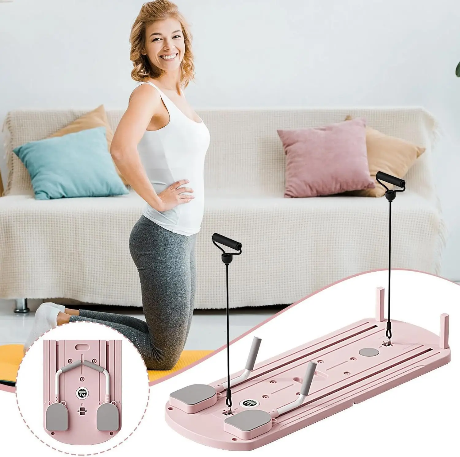 

Foldable PP Push-Up Board Multifunctional Abdominal Wheel Home Workout Equipment