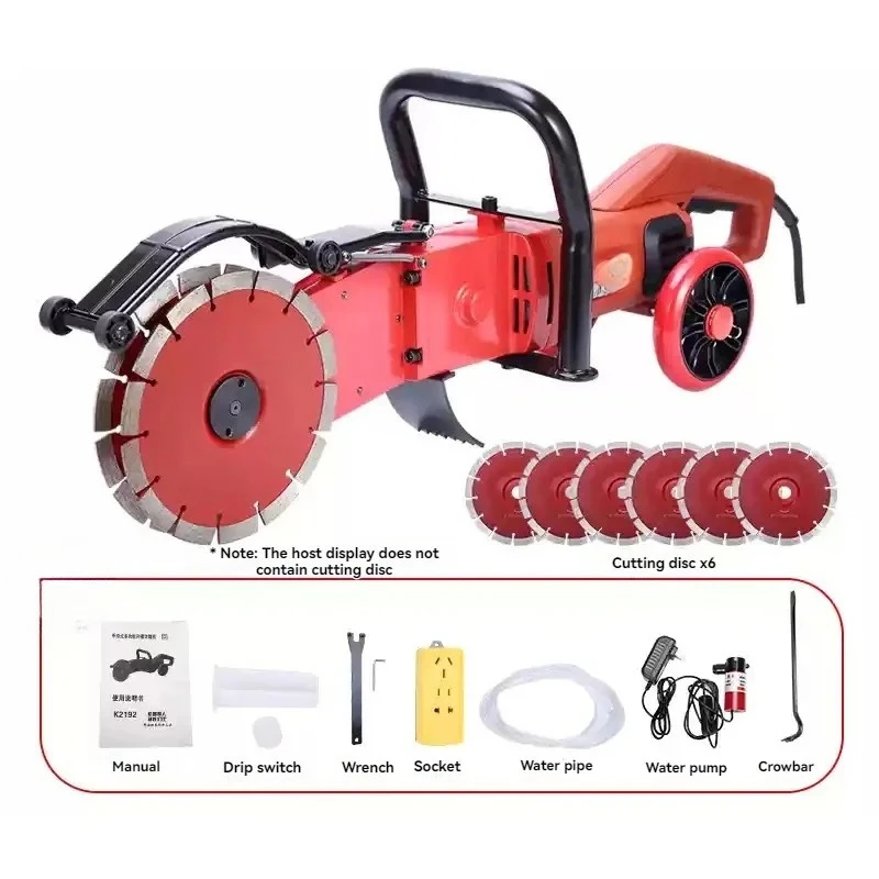 6800W 270mm Concrete Slotting  Circular Saw Wall Cutter for Door Window Road Reconstruction