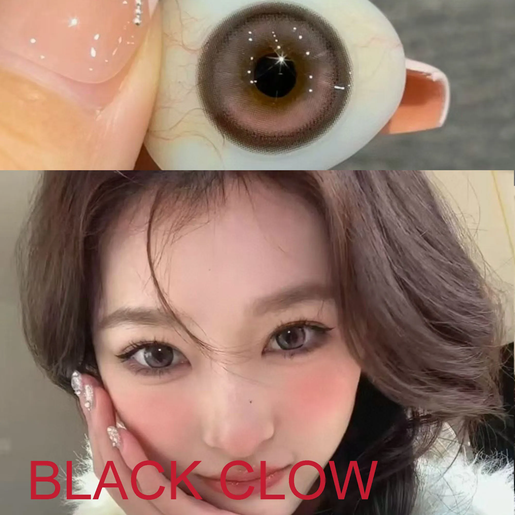 14.50mm Anime Sweet Soft Contact Lenses for Cosmetic  lentes de contacto Black Clow Pink