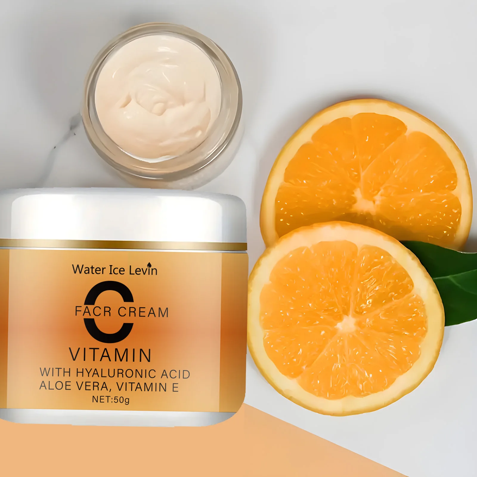 كريم فيتامين C للوجه، حمض الهيالورونيك، الألوة فيرا وفيتامين E، كريم ترطيب الوجه، العناية بالبشرة المغذية، زيادة السطوع، متوفر لجميع أنواع البشرة #5