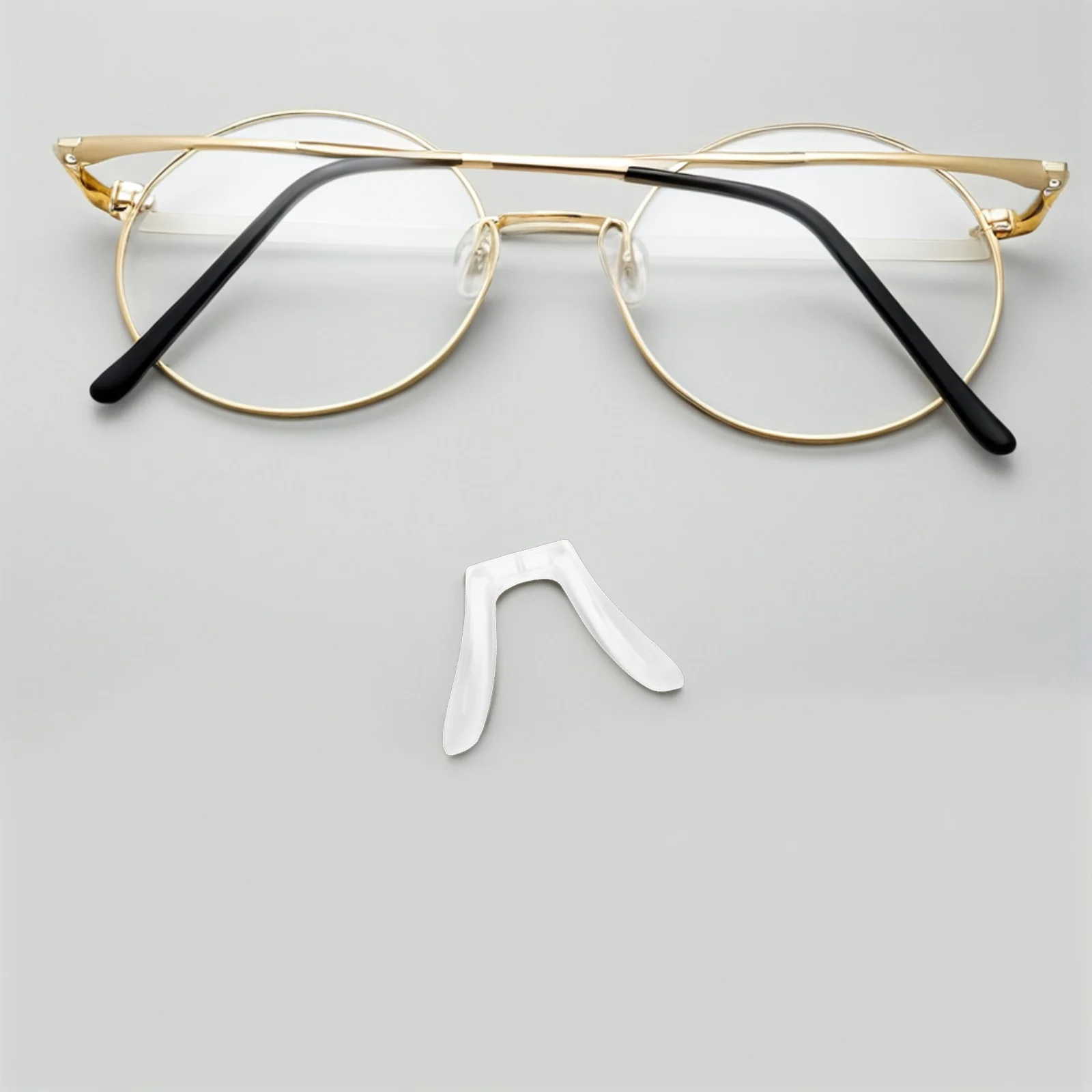 

2 pcs Transparent Silicone Nose Pads Eyeglasses Soft Integrated AntiSlip Comfort G601 Glasses Accessories Nose Bridge Pad