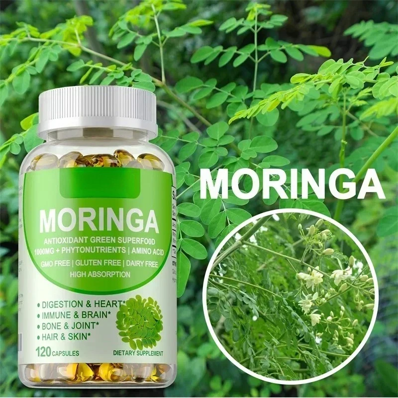 Moringa - Promotes Metabolism and Cell Repair, Supports Skin, Heart & Cardiovascular Health, Boost Energy, Improves Immunity