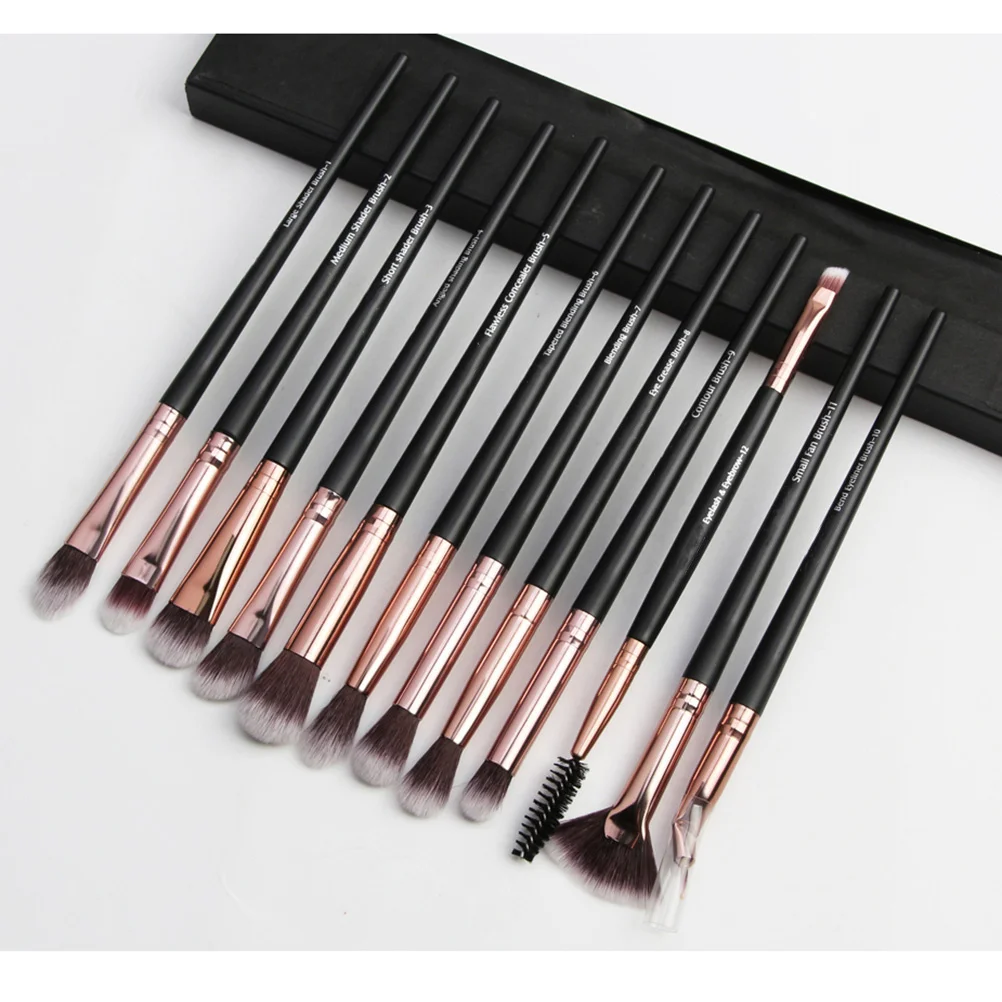 1 Set of 12PCS Kit Eyeshadow Brush Fashionable Makeup Tool Multifunctional Makeup Brush Kit Sturdy Brush Set f