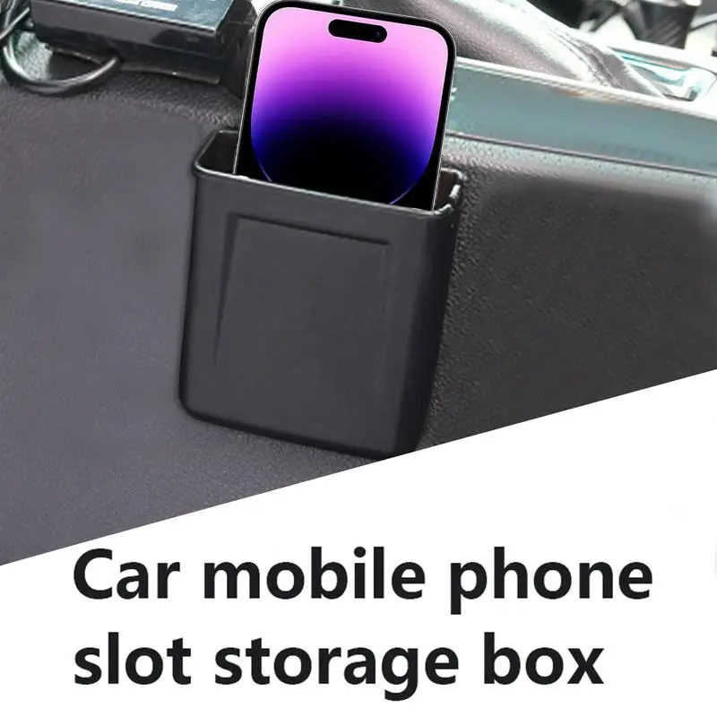 Car Storage Organizer Collecting Bag Cards Phone Key Paste Box For Dashboard door  Multifunctional Car Adhesive Storage Bag