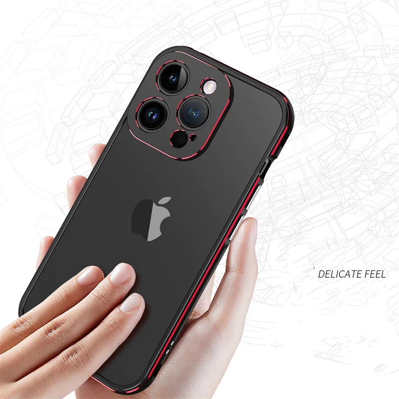 Metal Bumper Case For iPhone 14 Pro Max/14 Pro 14 Plus Slim Simply Cover+camera protector