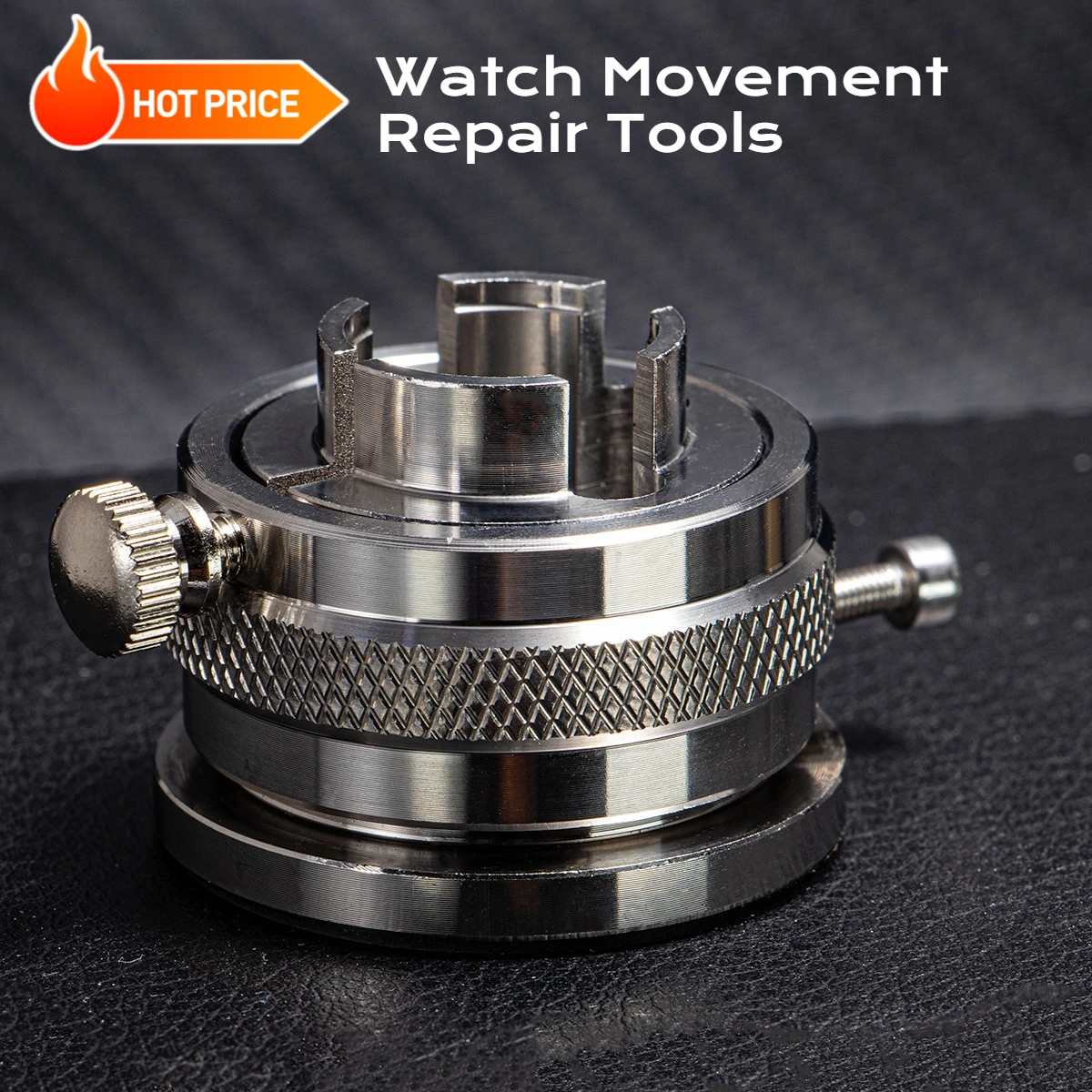 New 8 in 1 Stainless Steel Watch Movement Holder for 2000/7750/2824/3135/2671/3100/8500 with a rotatable base Watch Repair Tools