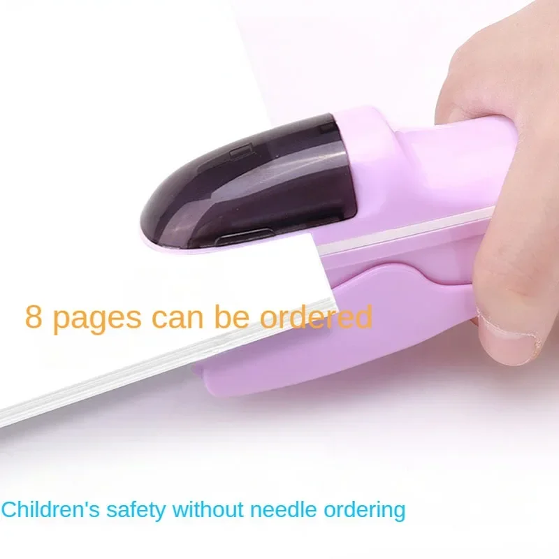 Non-staple Stapler Stapling Machine Mini Cute Book Stapleless Stapler Paper Stapling Stapler Free Staple Needleless Stapler