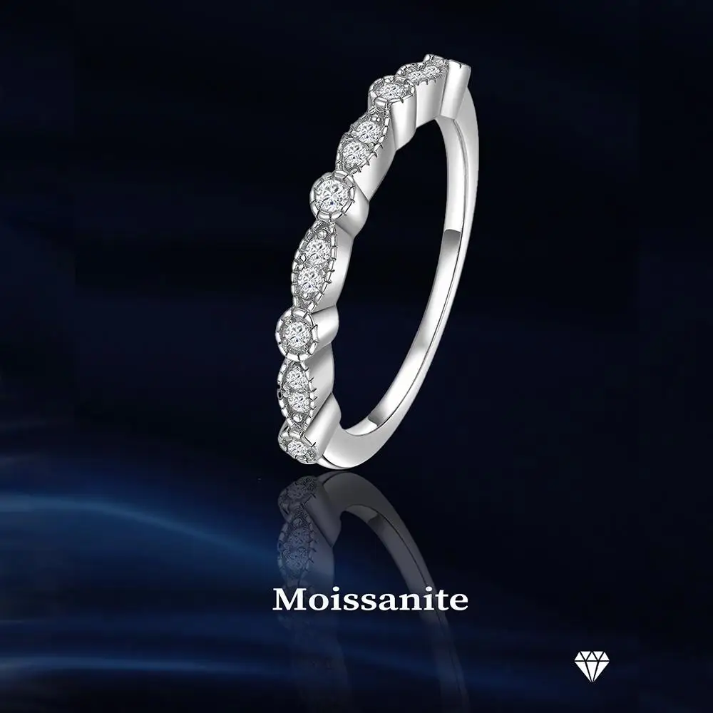 Marquise Moissanite Ring Fine Jewelry 925 Silver Unique Women Rings Moissanite Ring with Gra Certificate