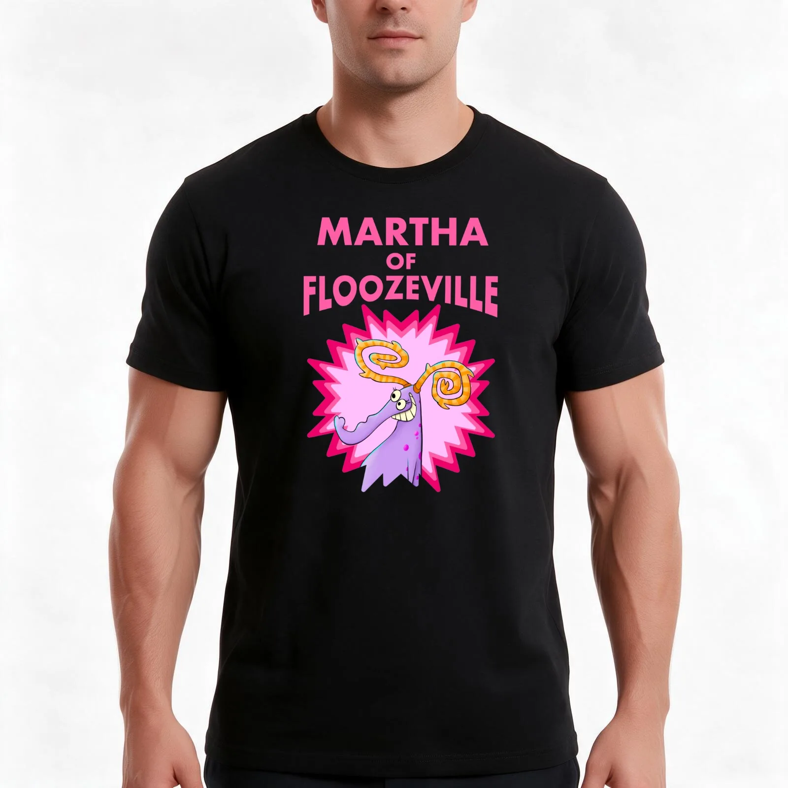 Martha Explosion T-Shirt, Summer Casual Cotton Tee, Oversized Streetwear Tops, Vintage Graphic Print, Loose Fit Short Sleeve