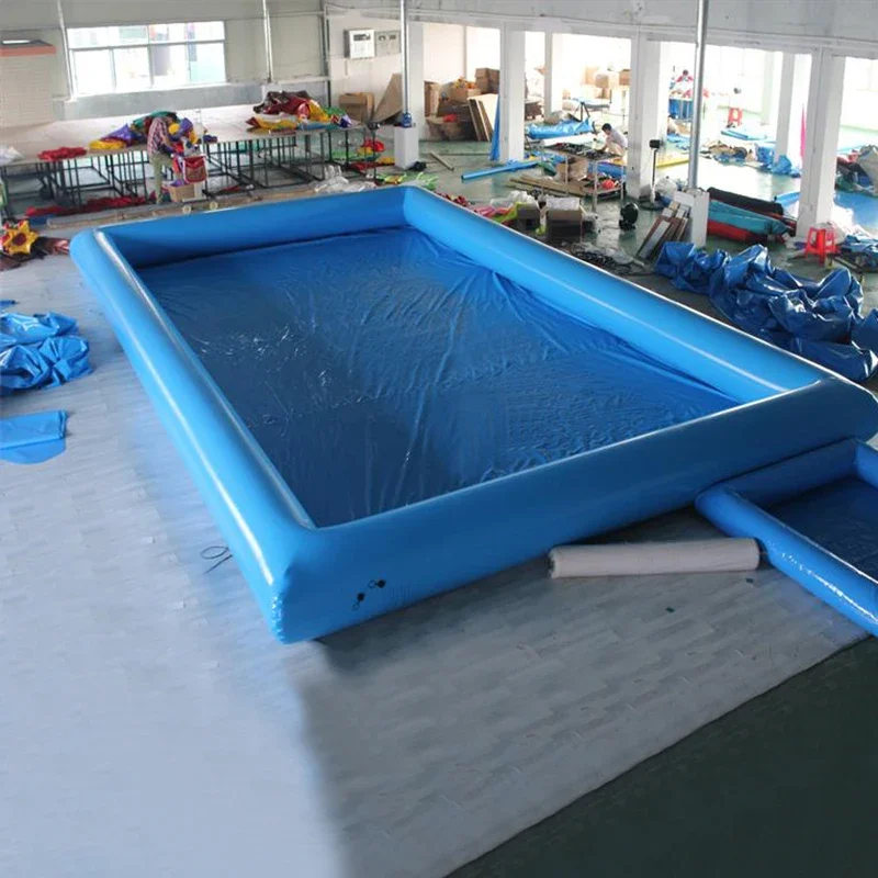 

Inflatable Outdoor Swimming Pools Regular Blue Outdoor Custom Commercial Swimming Pool Rectangle Inflatable Pool