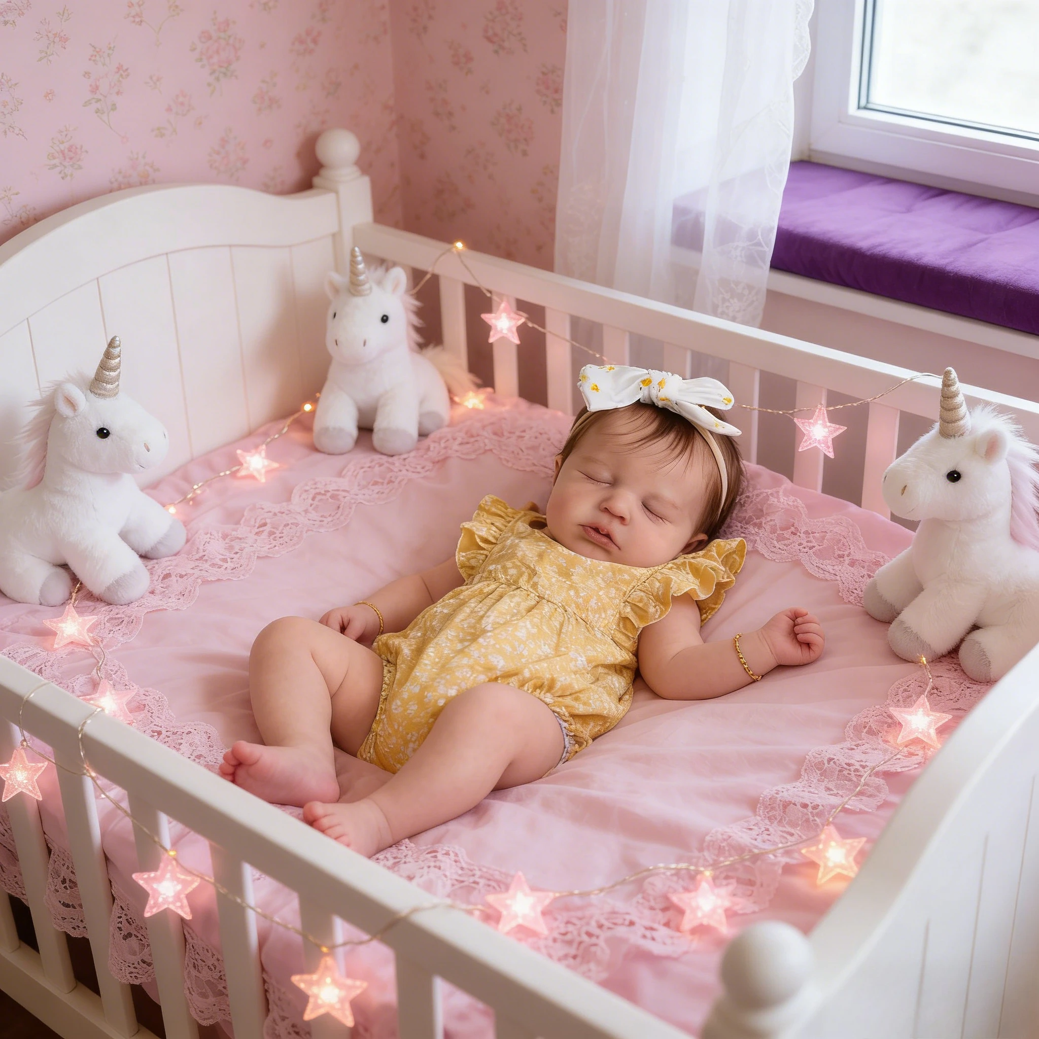 48CM Lifelike Baby Doll Loulou Full Body Vinyl Silicone 3D Skin with Visible Veins And Multiple Layers Painting Realistic Doll