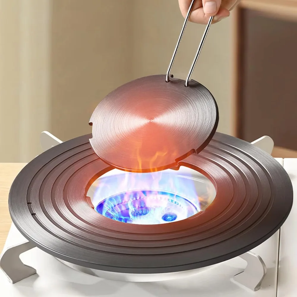 Durable Aluminum Alloy Heat Insulation Board Non-slip Removable Heat Diffuser Plate Thickened Gas Heat Plate Cooktop
