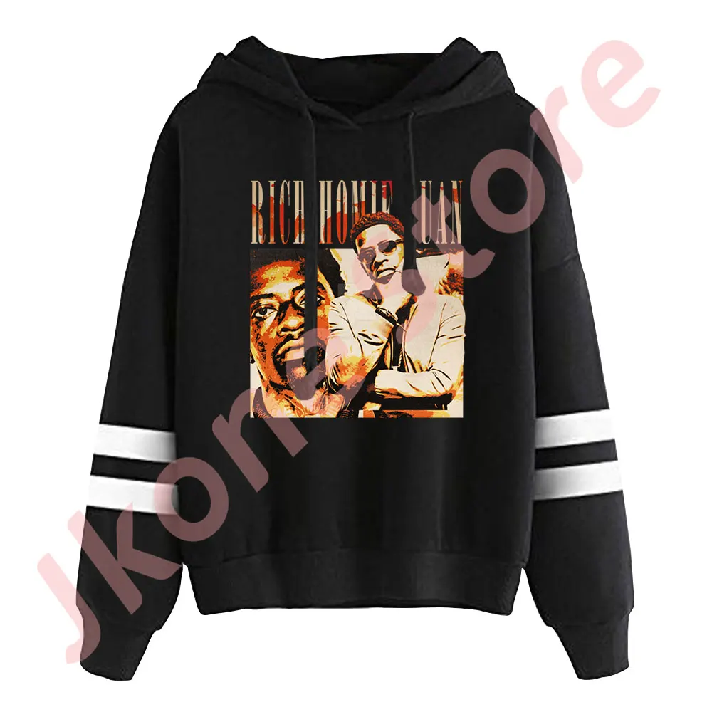 Rich Homie Quan Rapper Vintage 90's Merch Pullovers Pocketless Parallel Bars Sleeve Streetwear Sweatshirts