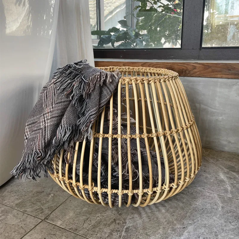 

Rattan storage basket Living room snacks Dirty clothes Handmade decorative arts Other storage, rattan lamp