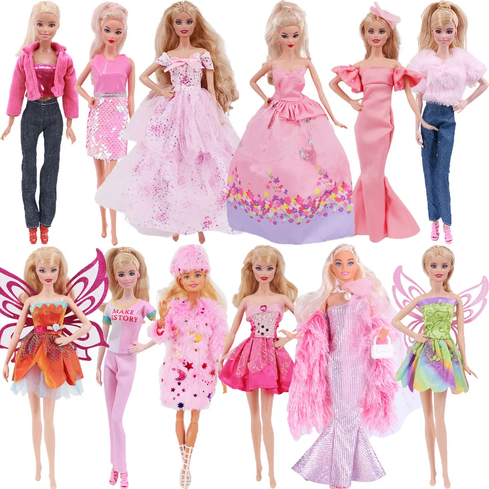 New Style Suitable for 30cm Doll Clothes Set, Various Pink Princess Dresses, Casual Suits, Plush Suits, Dresses, Children's Gift view 2