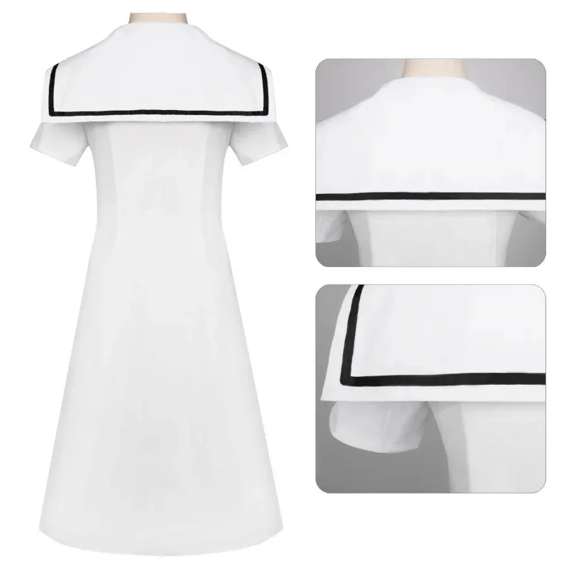 Afbeelding 3: Magische kaart meisje Sakura cos kleding anime cartoon kleding witte jurk Sakura cosplay kleding matrozenkleding Cosnin