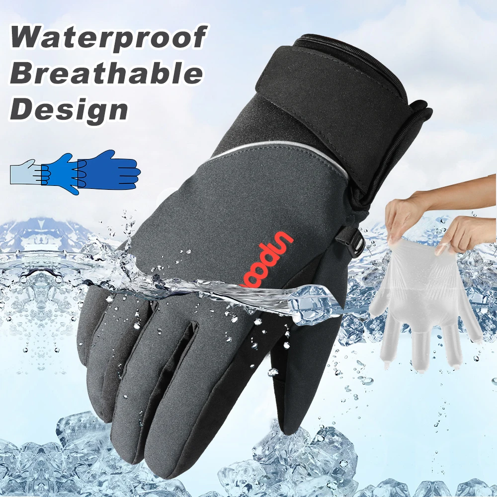 Outdoor Sports 3M Gloves Touch Screen Winter Bicycle Bike Cycling Men Women Waterproof Windproof Soft Warm Men Skiing Glove