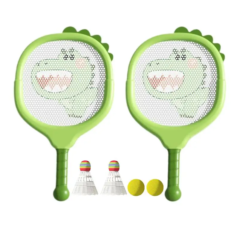 

Kids Badminton Rackets Set Badminton Tennis Rackets For Kids Dinosaur-Themed Toddler Tennis Racket Kids Tennis Racquet Set