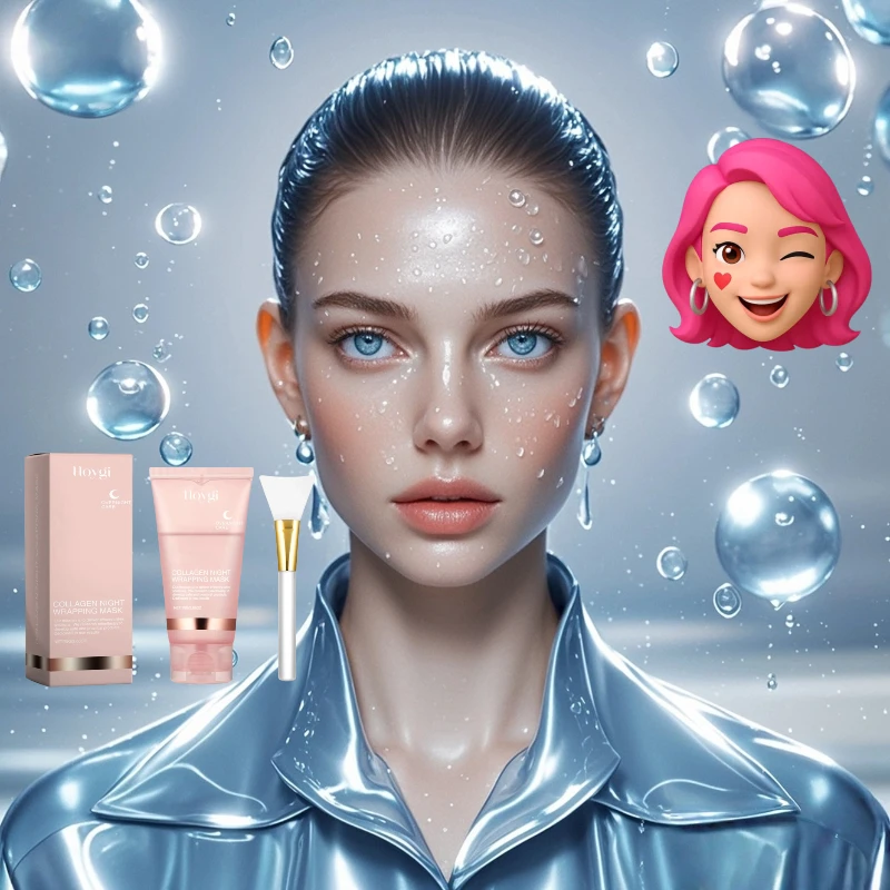 

1Collagen Overnight Wrapping Peel Off Facial Mask, Korean Collagen Night Wrapping Mask Deeply Hydrates Night Care MaskCream 75ml