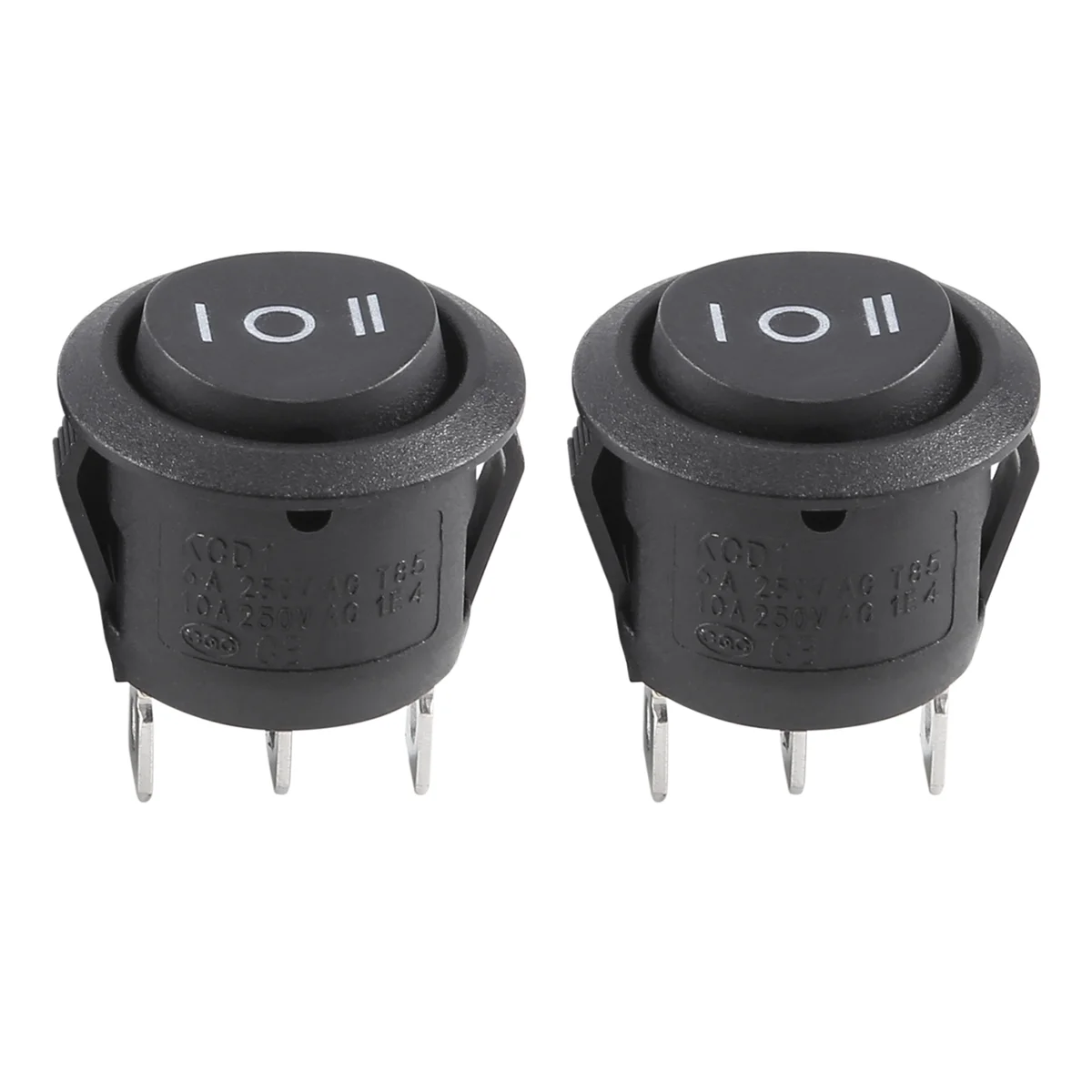 A013 2 x AC 6A/250V 10A/125V 3 broches SPDT ON/OFF/ON 3 positions interrupteur à bascule rond pour bateau