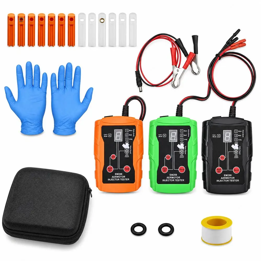 Multi Pulse Mode Fuel Injector Cleaner LED Display Single Point Detection Injector Cleaning Tool Mode Lock Function