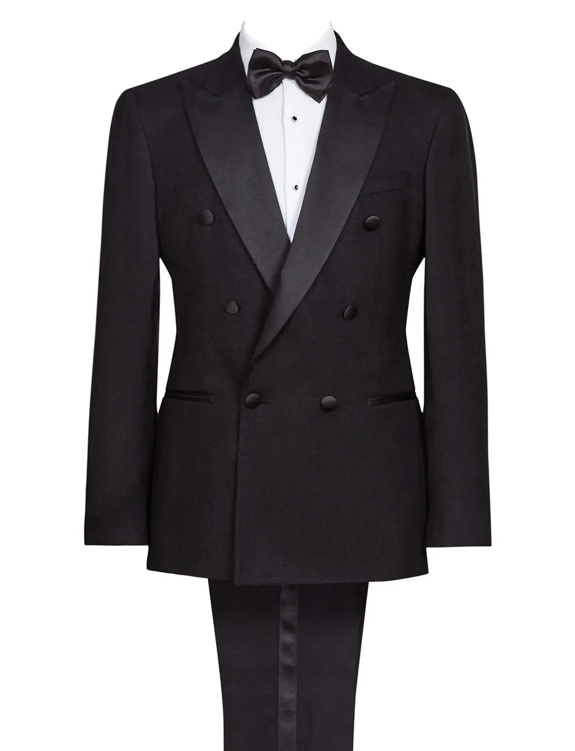 

Men's Slim Fit 2 Piece Suit Double Breasted Peak Lapel Wedding Prom Party Tuxedo