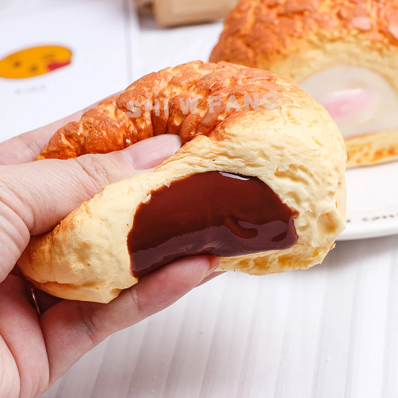 1 Stück Croissant-Horn/Toast-Eiscreme-Reisball mit langsamem Rückprall und Knetdekor – Detail 5